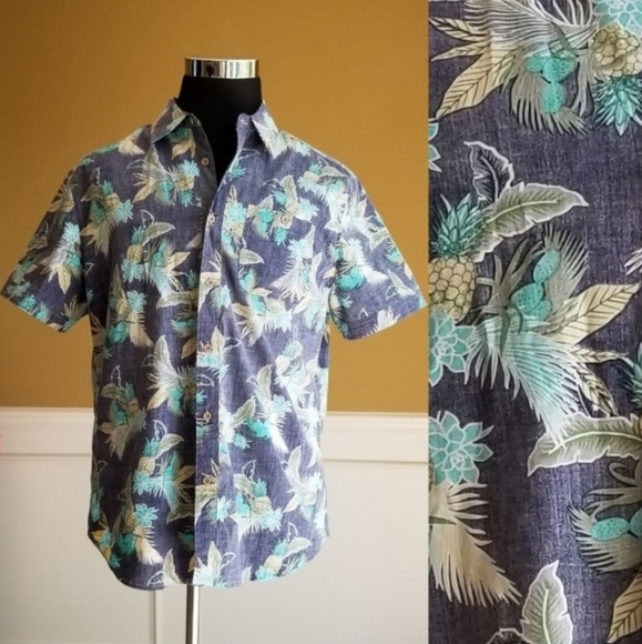 Jachs Other - JACHS NEW YORK Green and Blue Hawaiian Button Down